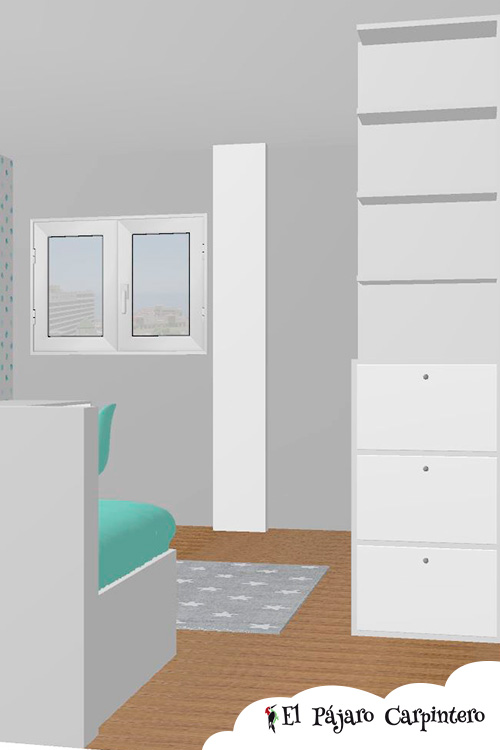 Visualización entrada al dormitorio